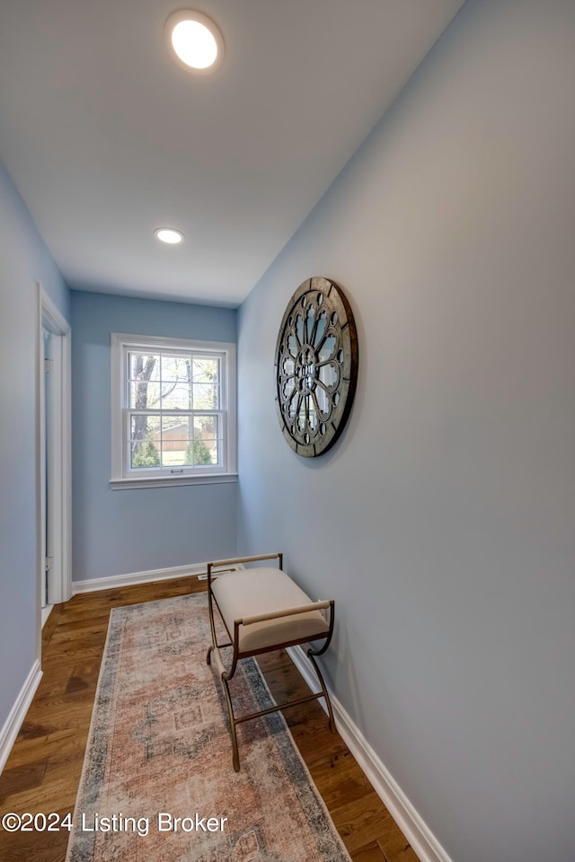 hall featuring hardwood / wood-style floors