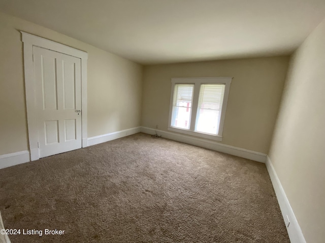 view of carpeted empty room