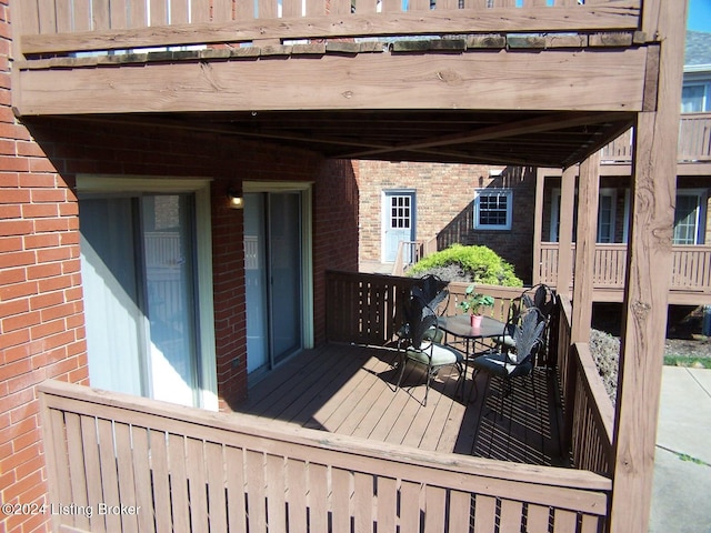 view of wooden terrace