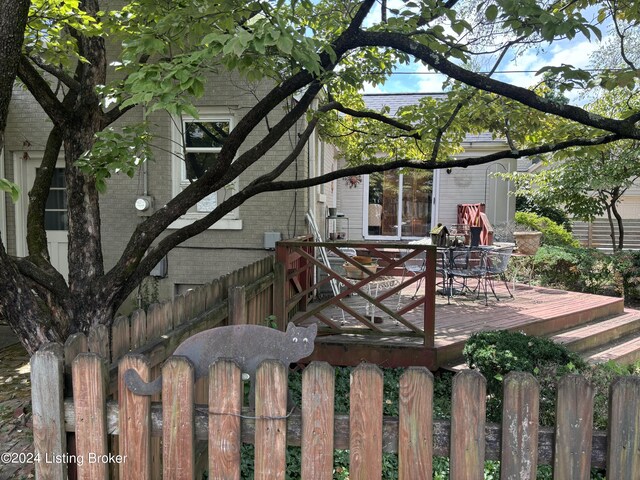 exterior space with a wooden deck