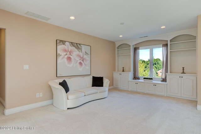 view of carpeted living room