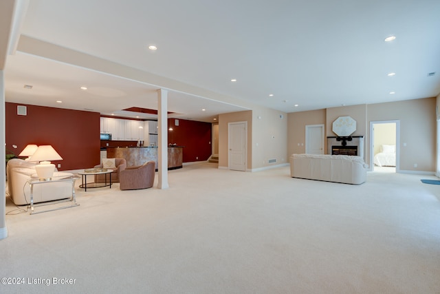 view of carpeted living room