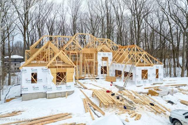 view of unfinished property