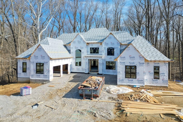 view of unfinished property