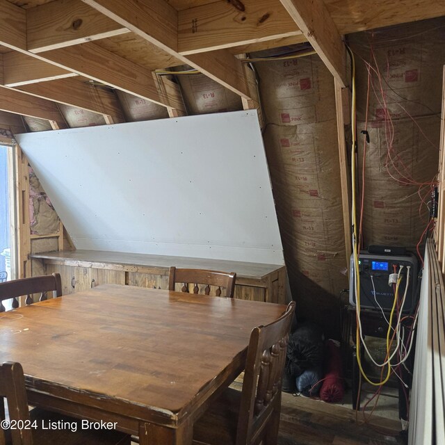 view of unfurnished dining area