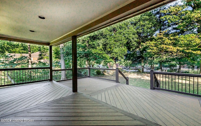 wooden terrace with fence