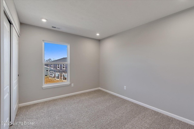 view of carpeted empty room