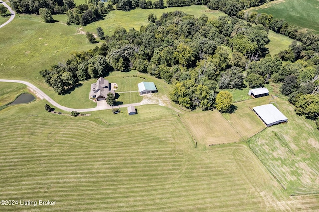 aerial view with a rural view