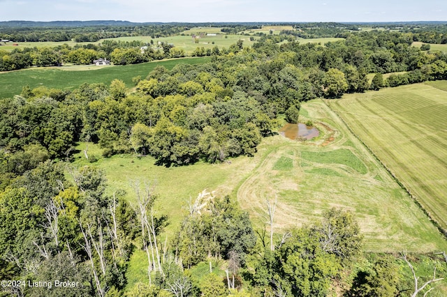 drone / aerial view with a rural view