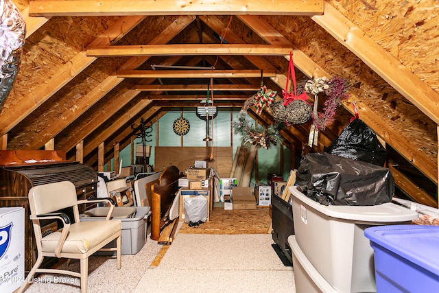 view of attic