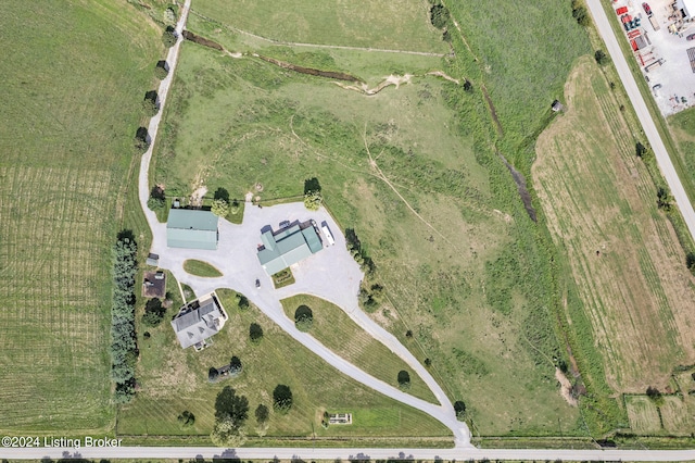 aerial view with a rural view