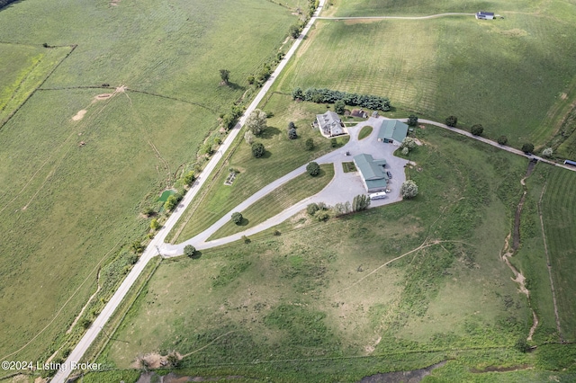 aerial view with a rural view