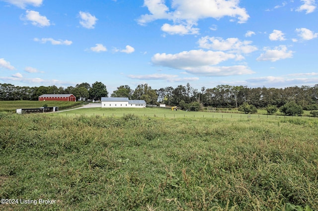 view of yard featuring a rural view