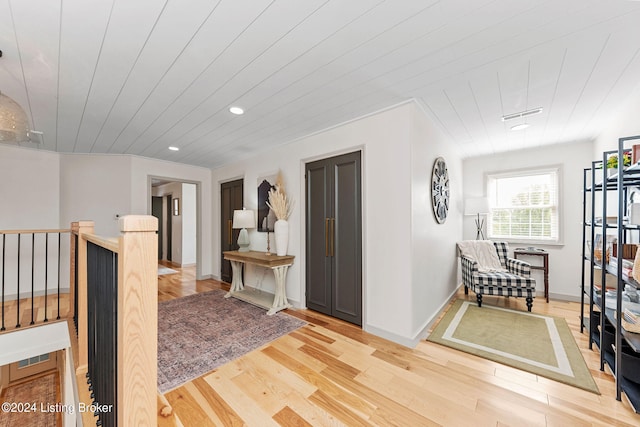 interior space with light wood-type flooring