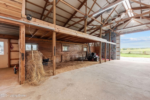 view of horse barn