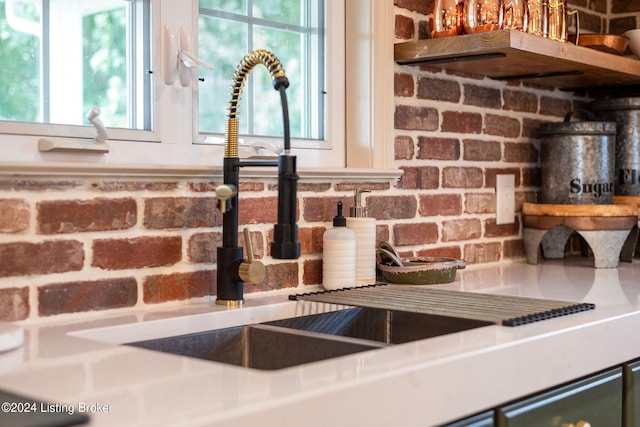 interior details with sink