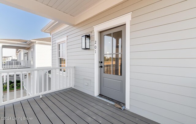 view of wooden deck