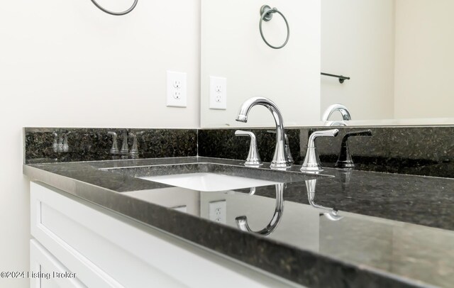 room details with double vanity and a sink