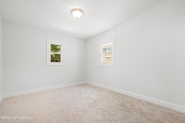 view of carpeted empty room