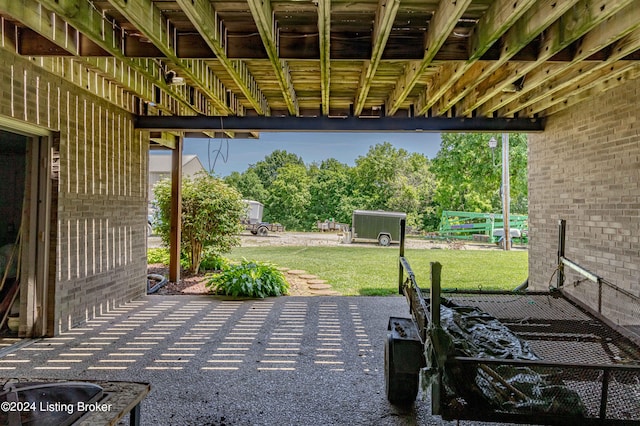 view of patio with a deck