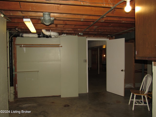 view of basement