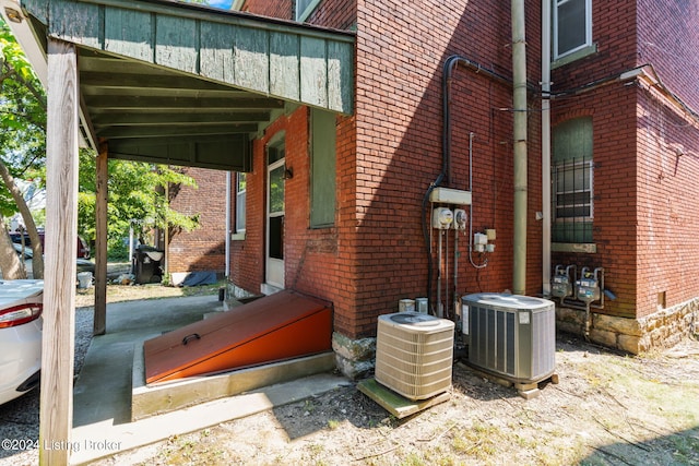 view of patio / terrace featuring central AC