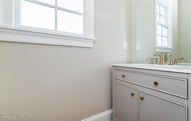 bathroom featuring vanity