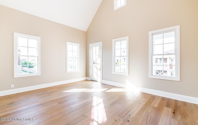 interior space with plenty of natural light and light wood-type flooring