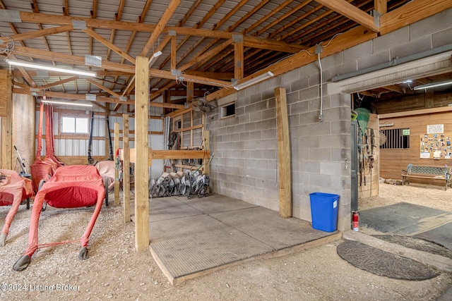 4626 Glen Rose Rd, Louisville, KY 40229 - interior space featuring concrete block wall