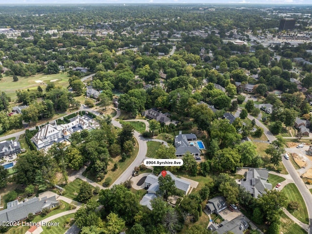 drone / aerial view with a residential view