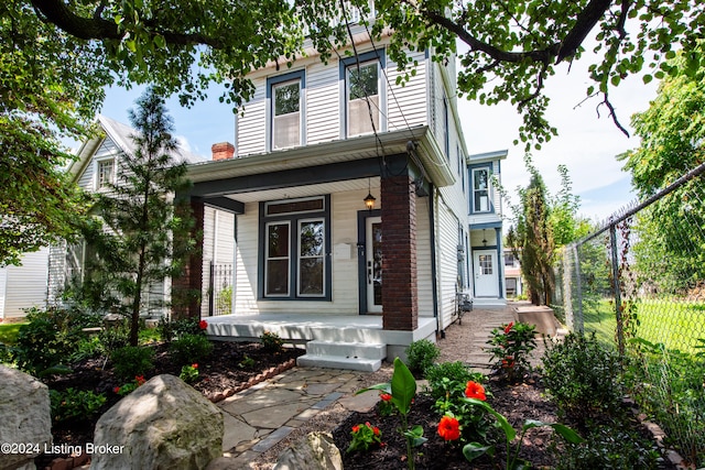 view of front of home with a porch