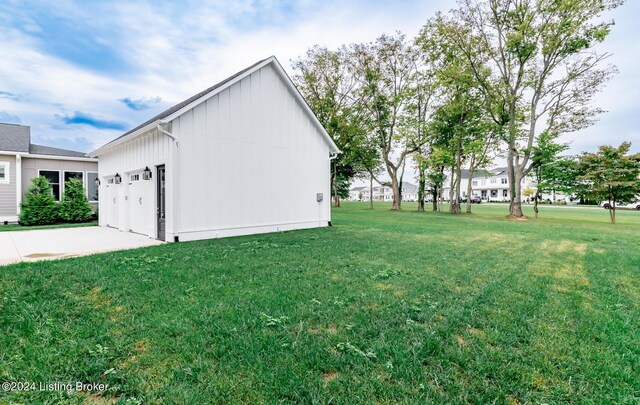 view of property exterior featuring a yard