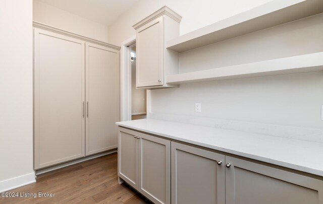 kitchen featuring light hardwood / wood-style floors