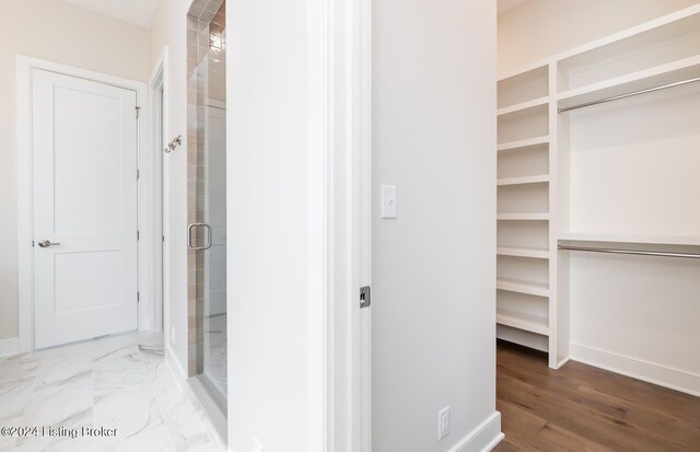 interior space featuring hardwood / wood-style flooring