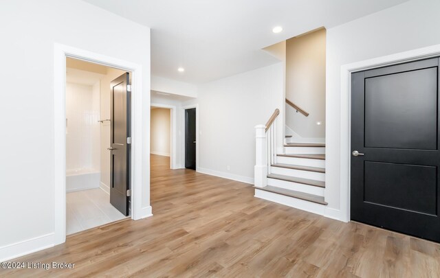 foyer featuring light hardwood / wood-style floors