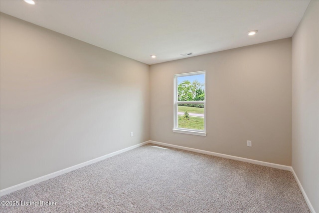 120 Exploration Path Unit 5B, Shelbyville, KY 40065 - carpeted spare room featuring baseboards and recessed lighting