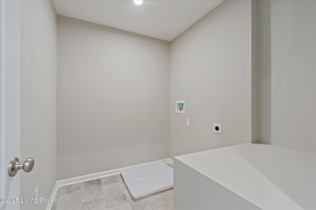 120 Exploration Path Unit 5B, Shelbyville, KY 40065 - washroom with hookup for an electric dryer, hookup for a washing machine, and baseboards