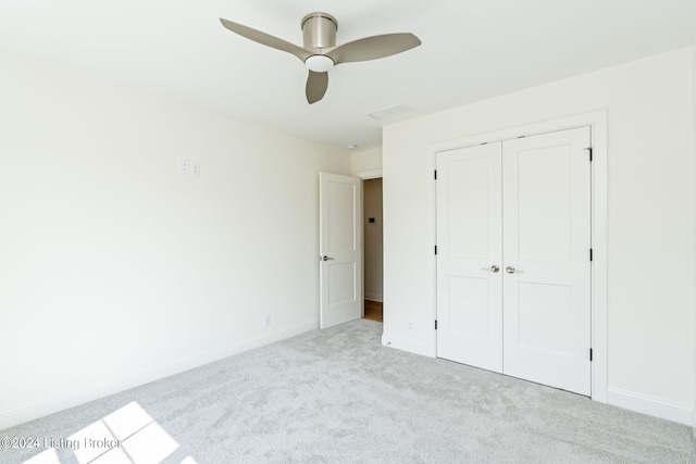 6712 Hypoint Ridge Rd, Crestwood, KY 40014 - unfurnished bedroom with a closet, carpet flooring, ceiling fan, and baseboards