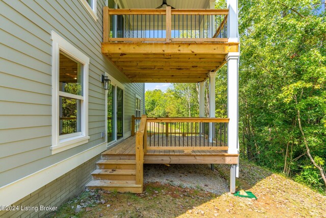 view of wooden terrace