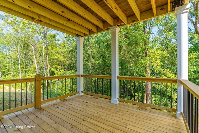 view of wooden terrace