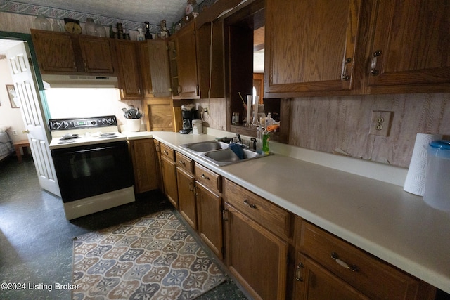 kitchen featuring sink and electric stove