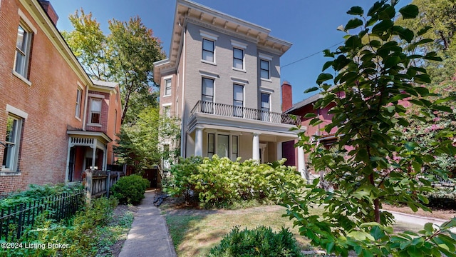 exterior space with covered porch