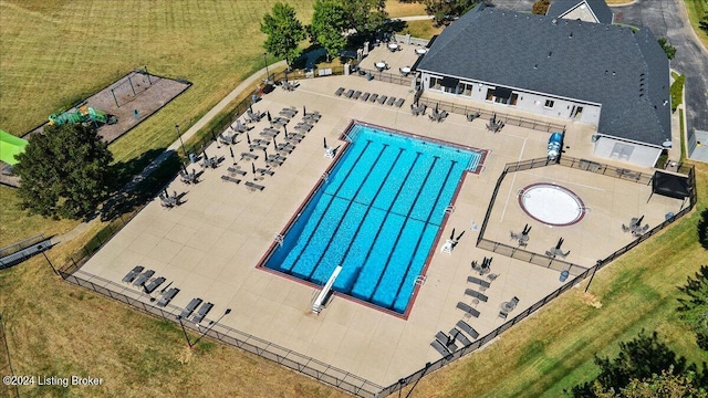 birds eye view of property