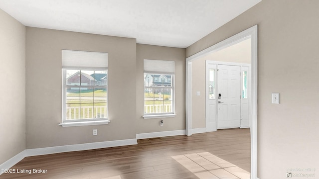 foyer entrance featuring light hardwood / wood-style flooring