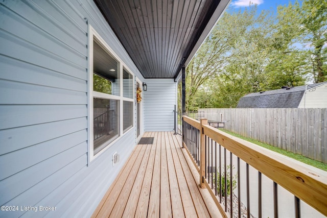 view of wooden deck