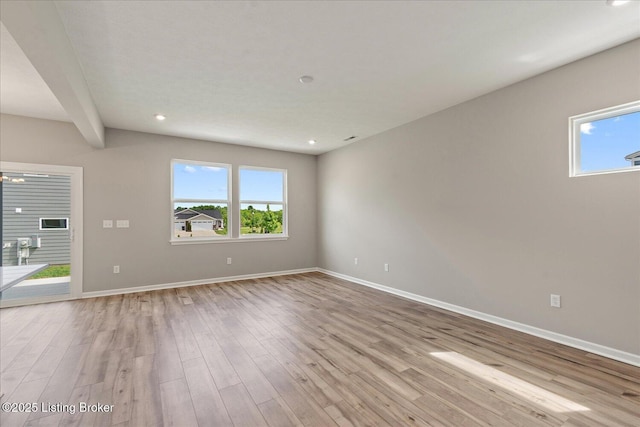 162 Harvest Point Way, Mt Washington, KY 40047 - spare room with wood finished floors, baseboards, and recessed lighting