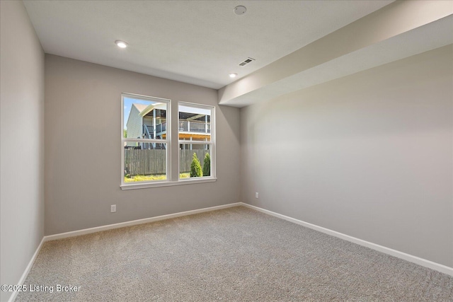 196 Harvest Moon Ct Unit 219A, Shepherdsville, KY 40165 - spare room with carpet floors, baseboards, and recessed lighting
