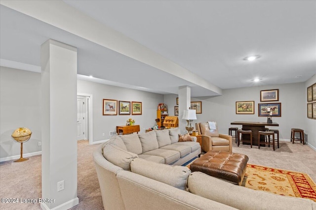 view of carpeted living room