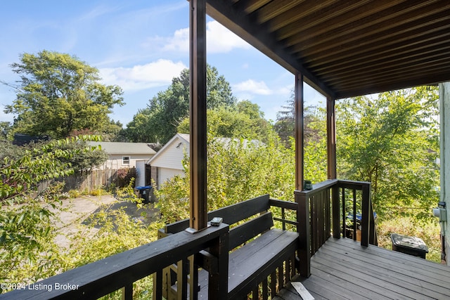 deck featuring a patio area