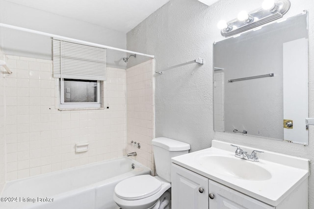 1710 Liberty Bell Way, Louisville, KY 40215 - bathroom featuring a textured wall, shower / tub combination, and vanity